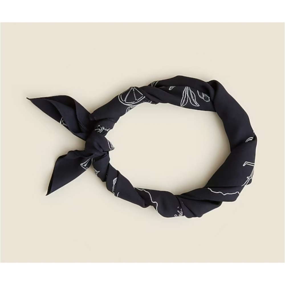 J. Crew Oversized Printed Silk Bandana - Picture 3 of 6